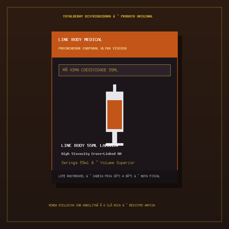 LINE BODY 55ML LARANJA - PREENCHEDOR CORPORAL ULTRA VISCOSO
